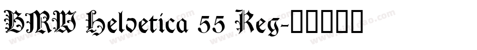 BMW Helvetica 55 Reg字体转换